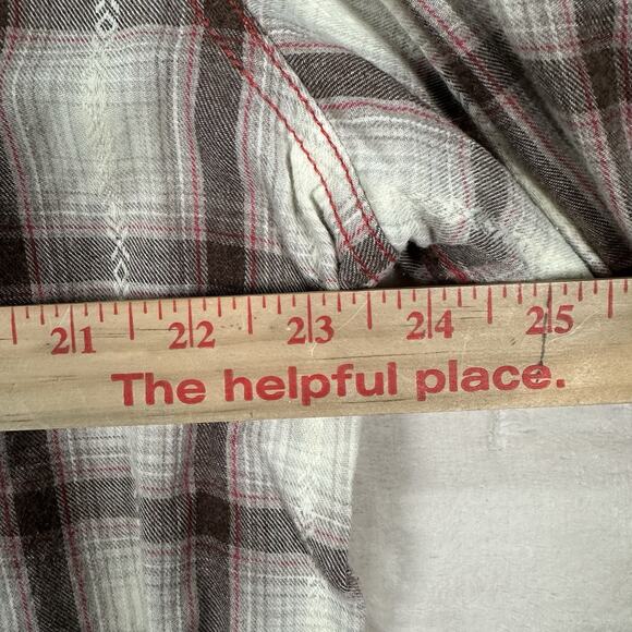 Ryan Michael Western Shirt Beige Mesquite Tribal Plaid Snap Button Mens Size XXL - Picture 11 of 12